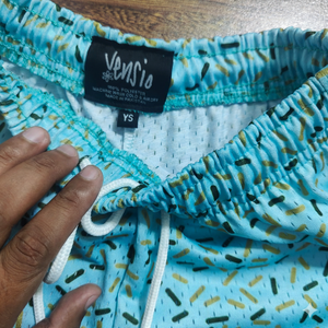 กางเกงขาสั้นตาข่ายแห้งเร็วสำหรับผู้ชายกางเกงขาสั้นตาข่ายแบบลำลองสำหรับฤดูร้อนของผู้ชายระบายอากาศได้ดีออกแบบโลโก้หัวใจได้ตามต้องการ - Product Image 5