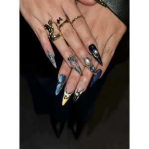 Ongles press-on Midnight Gilded Flux - Product Image 2