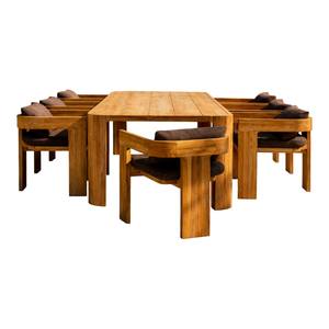 Sillón Moderno Minimalista de Madera de Teca Maciza, Tapizado en Tela de Lujo, para Sala de Estar, con Cojín Cómodo para Hotel - Product Image 5