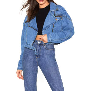 Chaqueta Vaquera Lavada de Primera Calidad para Mujer, Otoño 2025, Chaqueta Personalizada Resistente al Viento para Estudiantes Universitarias, Teñida Lisa con Estilo - Product Image 1