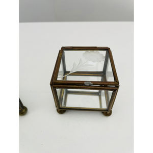 Women's Metal and <b>Glass</b> <b>Jewelry</b> Storage <b>Box</b> in Different Sizes Velvet Trinket <b>Box</b> for Gemstones Stone Placement Necklace Storage - Product Image 3