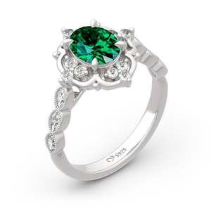 แหวนเงินสเตอร์ลิงทรงวงรีวินเทจเจลิยาประดับพลอยรูปดอกไม้ - Product Image 3