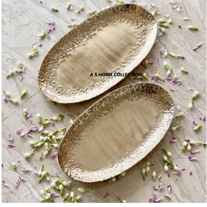 Luxueux métal en aluminium plaqué or créatif branche feuillue forme Design bordure plateau de service Accent décoratif pour la maison - Product Image 2