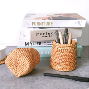 Petit ustensile en rotin de bois tissé, support de décoration de rangement de vaisselle au prix le plus bas - Product Image 3