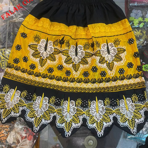 Otoño nuevo estilo bordado falda de algodón de alta calidad de cintura alta falda de fiesta mujeres niñas de talla grande Color sólido al por mayor personalizado - Product Image 1