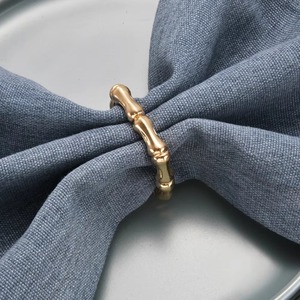 Porte serviette élégant en métal doré pour la décoration de table de mariage, fêtes, événements, hôtel, salle à manger, accessoire de serviette élégant - Product Image 2