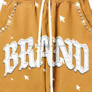 กางเกงวิ่งขายาวของผู้ชายแบบสั่งทำกางเกงกีฬาผ้าใบระบายอากาศได้เอวยางยืดมีกระเป๋ามีเชือกหูรูดขากว้างลำลองไซส์ใหญ่พิเศษสำหรับผู้ชาย - Product Image 4