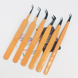 Nouvelle arrivée pince à épiler vison pointe noire pince à cils Logo acier inoxydable pince à épiler pointue pour Extension de cils quantité minimale de commande bas - Product Image 5