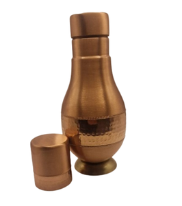 Bouteille d'eau en cuivre pur de conception peinte à la main bouteille décorative pour l'eau potable bouteille en cuivre réutilisable verres et accessoires - Product Image 3