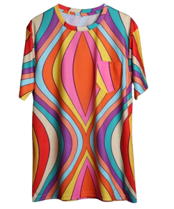 Camiseta de bolsillo para hombre de manga corta con cuello redondo 100% Ring Poly Spun Based Fabric impreso - Product Image 1