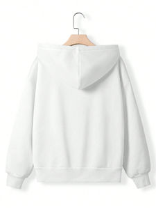 Térmica personalizada peso pesado 500 GSM caída hombro Sudadera con capucha fabricantes en blanco 100% algodón Pullover Color sólido. - Product Image 3