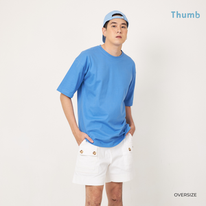 T-shirt pour homme à col rond, manches courtes, surdimensionné, 100% coton, COMB20, poids lourd, 200-220 GSM, logo OEM personnalisé, design vierge - Product Image 2