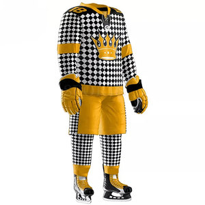 Uniforme completo de hockey sobre hielo con material que absorbe la humedad para un juego intenso uniforme de hockey sobre hielo - Product Image 3