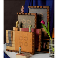 Jeu de Ludo en bois de grande qualité, pièces faites à la main, finition personnalisée, plateau de jeu coloré pour enfants et adultes, logo personnalisé Prisma