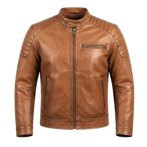 Langlebiges Material Einzigartiger Stil Leder Cafe Racer Winterjacke Beliebteste Leder Cafe Racer Jacke - Product Image 1