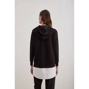 Blusa Holgada de Seda y Lino para Mujer, con Bordado y Encaje, Cuello Asimétrico, Diseño a Cuadros y Rayas - Product Image 6