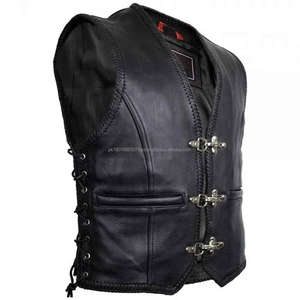 Chaleco de Motocicleta para Hombre, Talla Grande, de Cuero Vacuno Negro, Transpirable, de Secado Rápido, con Calefacción, de Alta Calidad, Invierno 2025, OEM Original - Product Image 4