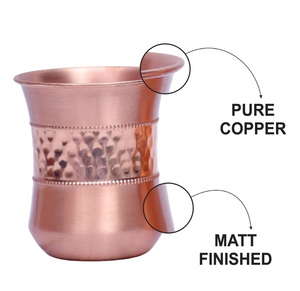 Meilleure vente verre métallique en cuivre pur à moitié martelé pour restaurant hôtel maison personnalisé en gros - Product Image 4