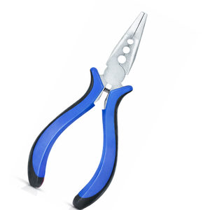 Pinzas Profesionales para Extensiones de Cabello, Herramienta para Micro Anillos y Nano Beads, Punta Curva, 3 Orificios, para Crimpado y Remoción, Uso en Salón y DIY - Product Image 1