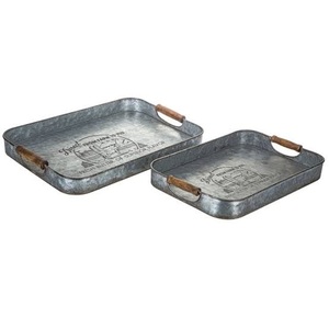 Plateau de service moderne en fer galvanisé, écologique, nouveau design, assiettes de présentation Aswan International GT-631 pour la maison et l'hôtel – Vente chaude - Product Image 5