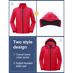 Custom Mens softshell jacket waterproof windproof breathable outdoor winter hiking jacket durable warm casual fashion wear - Product Image 4