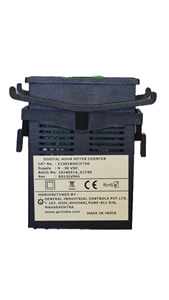 Compteur d'heures et totalisateur industriel en plastique DHMC avec affichage LED, alimentation CC, indicateur de vitesse réinitialisable et totalisateur - Product Image 3