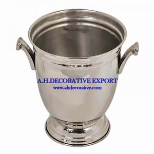 Luxury Shiny <b>Silver</b> Party Decorated Wine <b>Bucket</b> in Wholesale Prices Champagne Beer Bottle <b>Ice</b> <b>Bucket</b> in <b>Silver</b> Plated - Product Image 4
