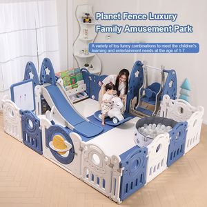 Parc de jeux portable et pliable pour bébés et tout-petits, clôture de sécurité pour enfants, aire de jeux extérieure, centre éducatif ludique - Product Image 2