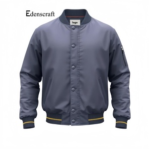 Chaqueta Bomber de Invierno para Hombre, Estilo Vintage, Ecológica, de Lona, Cortavientos, Cálida, con Cuello Alto, Ropa de Calle, Moda - Product Image 1