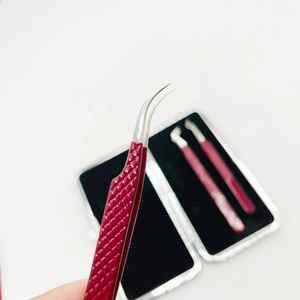 แหนบต่อขนตาปลายแหลมรูปตัว J ทำจากสแตนเลส ปลายหยัก บรรจุภัณฑ์ปรับแต่งได้ โลโก้สั่งทำ ขายส่ง คุณภาพสูง - Product Image 3