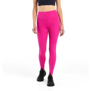 Grosir pakaian Yoga Gym legging wanita warna merah muda Atasan Seller kustom latihan Logo kebugaran celana ketat wanita