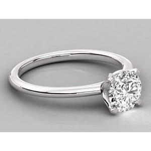 Bague élégante et luxueuse en or 9 carats pour femme avec diamant solitaire cultivé en laboratoire - Product Image 1