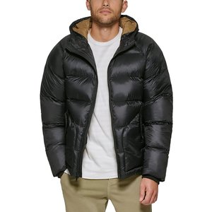 Chaqueta acolchada de lona ligera para hombre con cuello alto y cierre de cremallera completa para invierno y clima frío Logotipo personalizable - Product Image 5