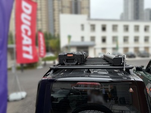 Tout nouveau porte-bagages de toit en tube d'aluminium avec lumière LED intégrée 4x4 porte-bagages de toit de voiture - Product Image 4