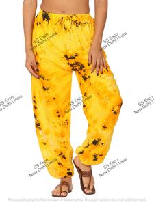 Pantalon sarouel à ballon droit Tye-Dye taille libre pour femmes Satin Hippy Boho Baggy Streetwear fermeture à cordon Logo pantalon d'hiver - Product Image 3
