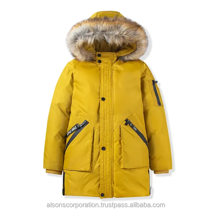 OEM ODM Factory Boys Warm Baby Toddler Winter Boy Coats Kids Jackets Long Children Clothing Parka Jacket for Kids