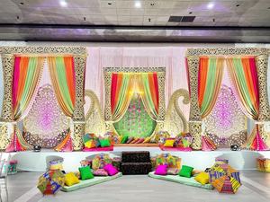 Mandap Tradicional Rajastaní de Fibra para Bodas, Mandap Ovalado para Bodas Reales, Elegante Juego de Mandap con Temática Rajastaní - Product Image 6