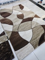 Bester Moderner Maschinengefertigter Türkischer Polypropylen-Jute-Polyester Jacquard-Gewebter Fleckresistenter Hochfloriger Teppich mit Abstraktem Muster