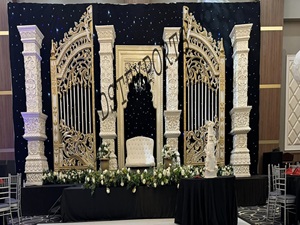 การจัดเวทีงานแต่งงานแบบอินเดียราคาประหยัด การจัดเวทีงานแต่งงานแบบอินเดียใต้ การตกแต่งเวทีงานแต่งงานแบบอินเดียดั้งเดิม - Product Image 6