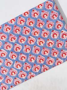 ผ้าฝ้ายบล็อกมือพิมพ์ลายผ้าฝ้าย100% มรดก Jaipur แบบดั้งเดิมเป็นมิตรต่อสิ่งแวดล้อมระบายอากาศได้ - Product Image 5