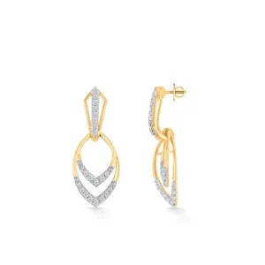 Boucles d'oreilles pendantes en perles dorées pour femmes, bijoux religieux vintage pour fêtes - Product Image 3