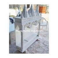 Produit personnalisé fait main, poli, naturel et incurvé, en marbre incrusté, multicolore, au meilleur prix, au design moderne et luxueux, pour temple religieux ou maison.