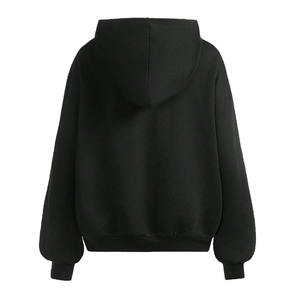 Sweats à capuche strass personnalisés 100% coton couleur pure uni fermeture éclair hiver unisexe strass Gym polaire Hoodies - Product Image 5