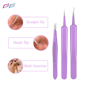 Stainless Steel 10 Pcs <b>Blackheads</b> Remover Needle Tool Pimple Popper Acne Comedone Extractor with Packaging - Product Image 3