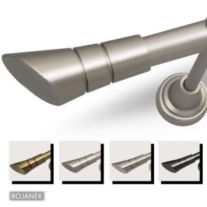 BOJANEK Single Curtain Rod 19 mm Tube Metalized Modern Design Different Lengths Different Finials and Colors Easy Customization - Product Image 4