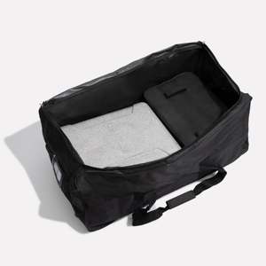 <b>Large</b> Capacity Carry-All Duffle <b>Roller</b> Bag Casual Sport Style Nylon with Polyester Lining Zipper Closure for Outdoor Gym Use - Product Image 2