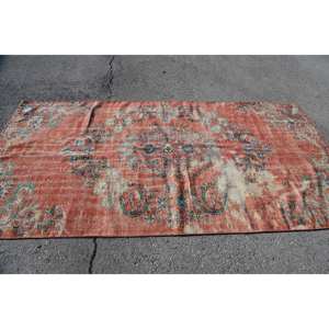 Alfombra de lana Vintage, diseño de retazos rojo y Beige, 4,8x9,4, respaldo de látex Rectangular, 10mm de espesor para entrada, sala de estar, nuevo producto - Product Image 3