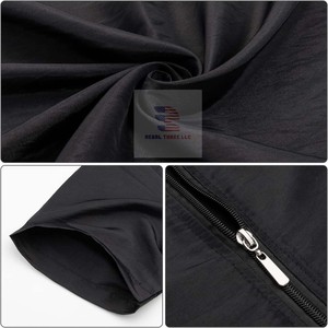 Veste de toilettage pour animaux de compagnie avec fermeture éclair intégrale et poches, en nylon/polyester, résistante à l'eau, durable, uniforme de salon - Product Image 4