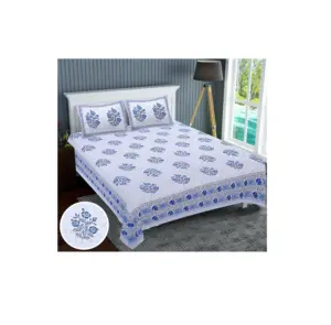 Simple style Winter soft factory Supplier Microfiber Bed Sheet Set Printed Flat Bed Sheet from India