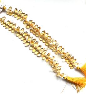 Cuentas de Citrino Natural en Forma de Marquesa para la Elaboración de Joyería Fina, Collar de Piedras Preciosas - Product Image 1